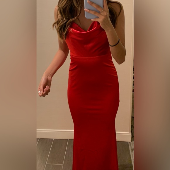 Hello Molly Dresses Hello Molly Red Satin Maxi Dress Poshmark